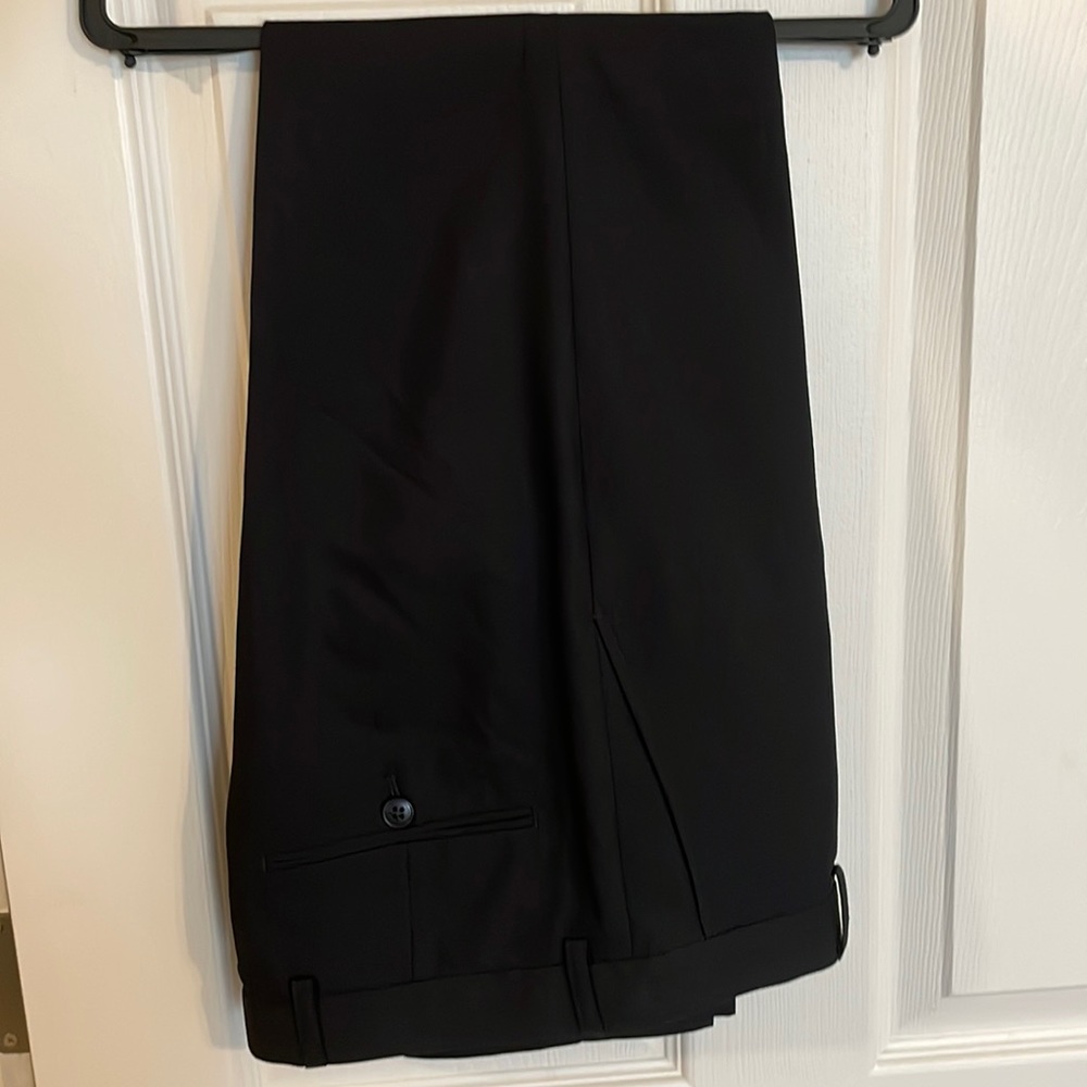 Moss London Slim Fit Black Dress Trousers